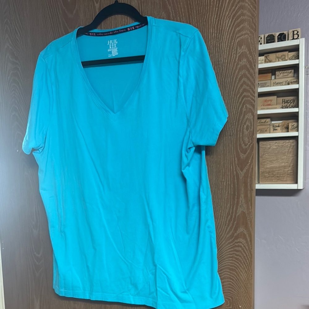 HUE Blue Relaxed Fit Short Sleeve T-Shirt